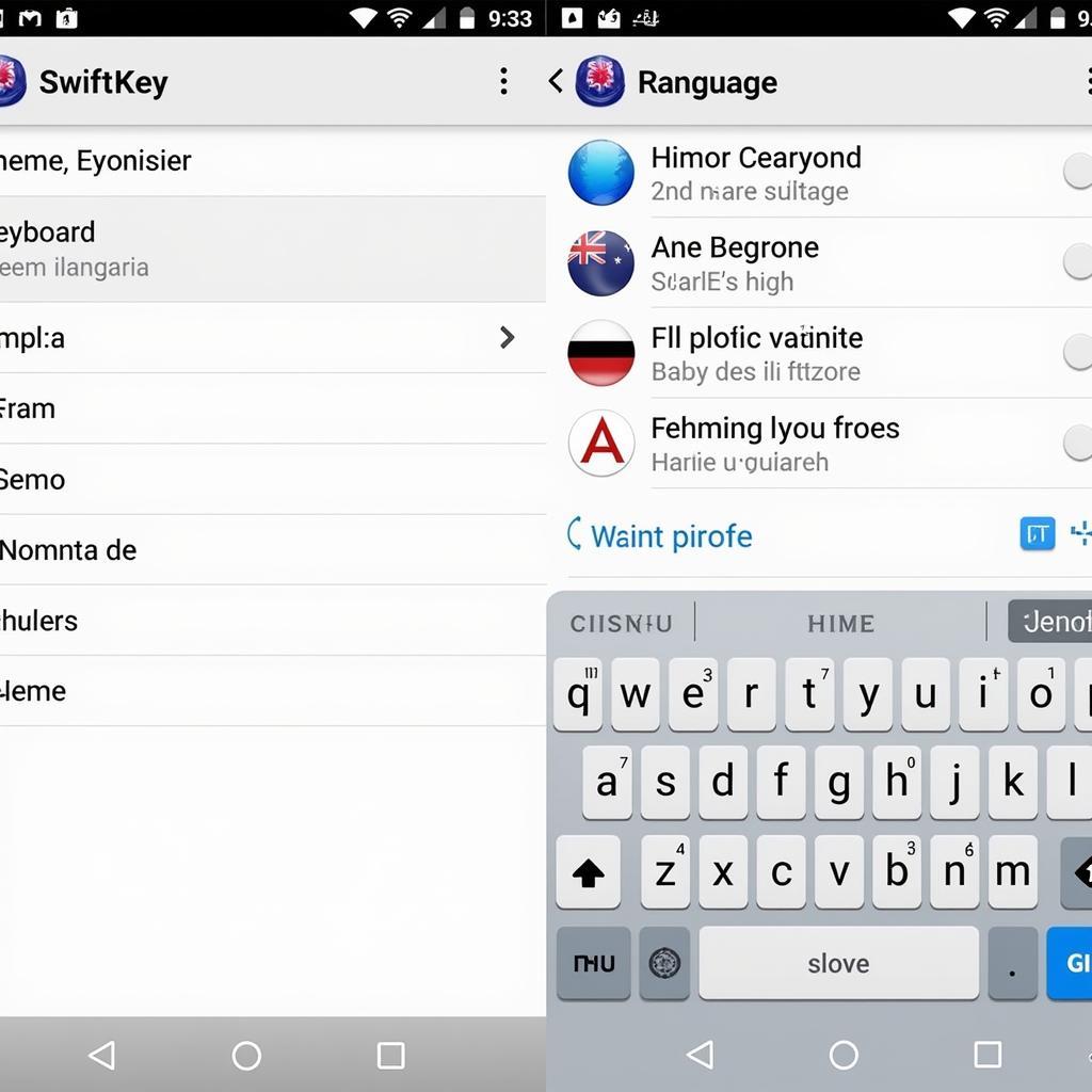 Giao diện SwiftKey trên điện thoại