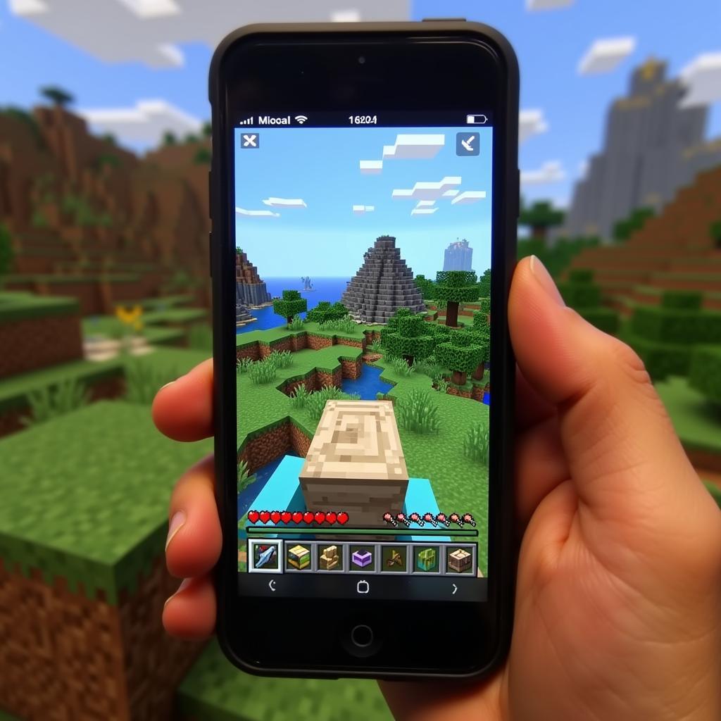 Minecraft PE trên điện thoại