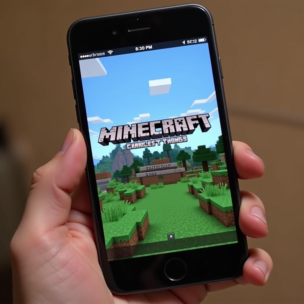 Minecraft trên iOS màn hình chào