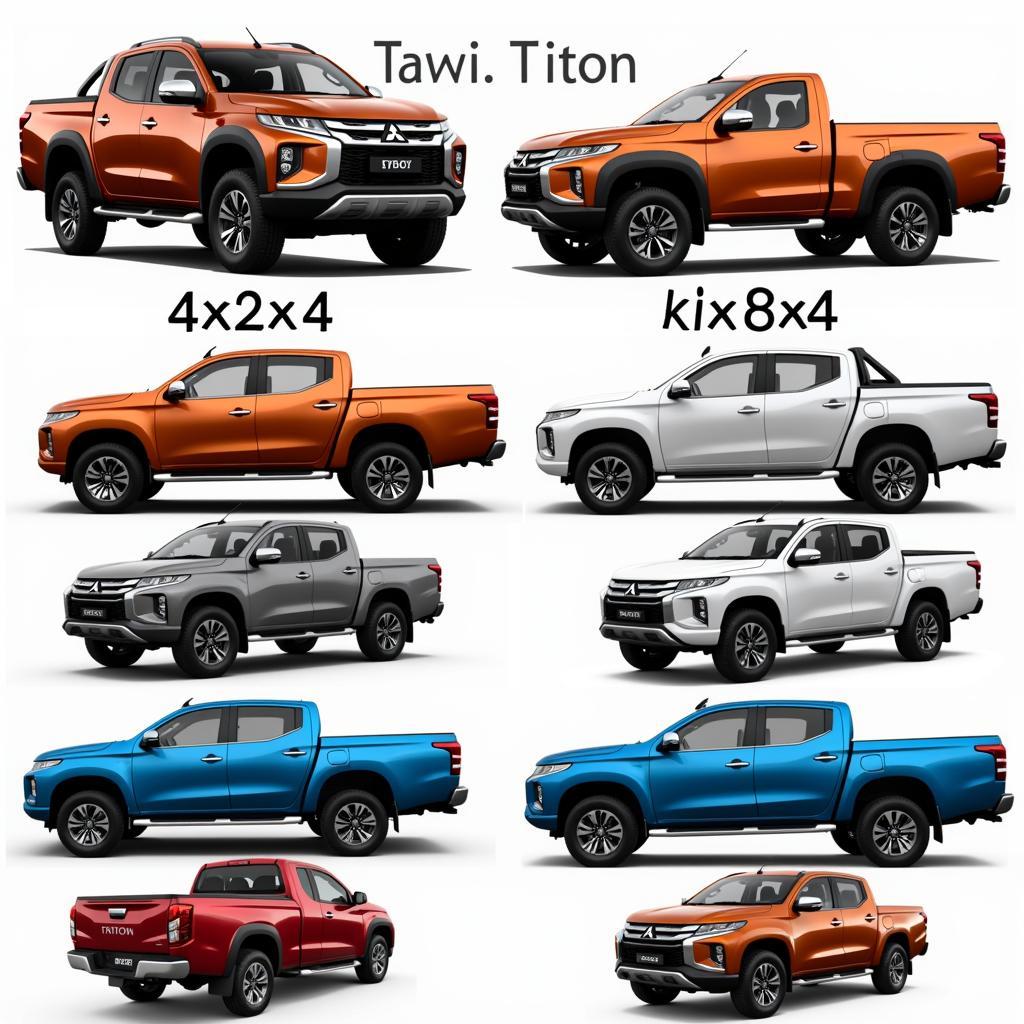 Mitsubishi Triton 2019 các phiên bản và màu sắc