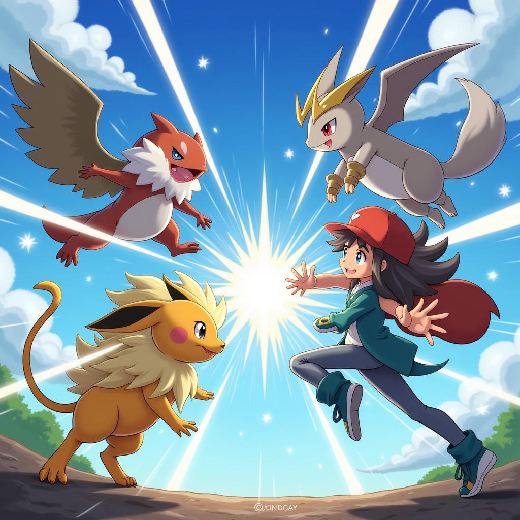 Pokemon Unite chiến đấu nhóm