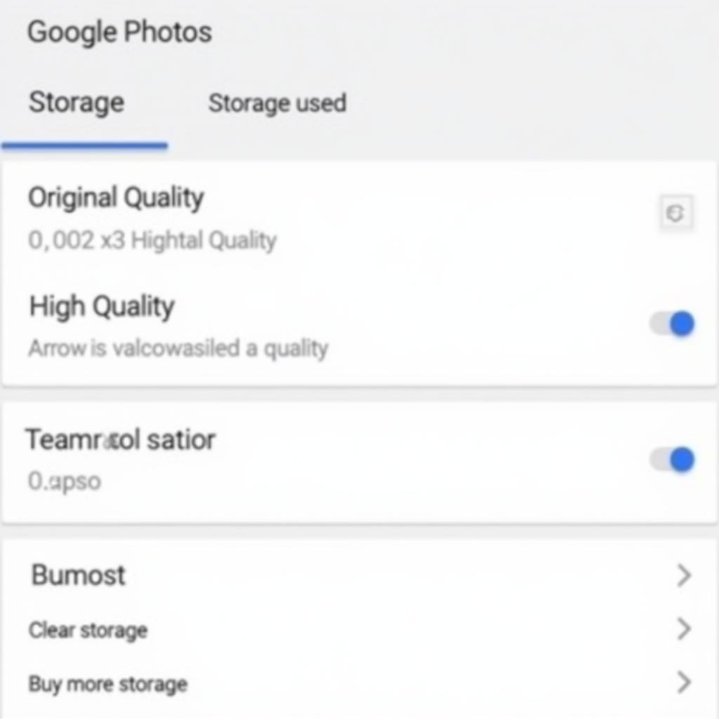 Quản lý bộ nhớ Google Photos