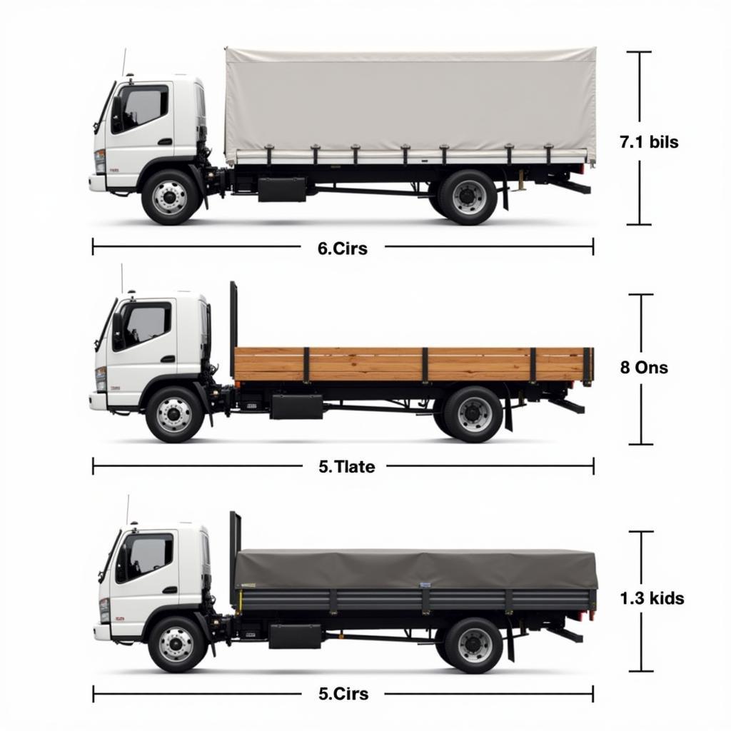 So sánh chiều cao các loại xe tải 5 tấn