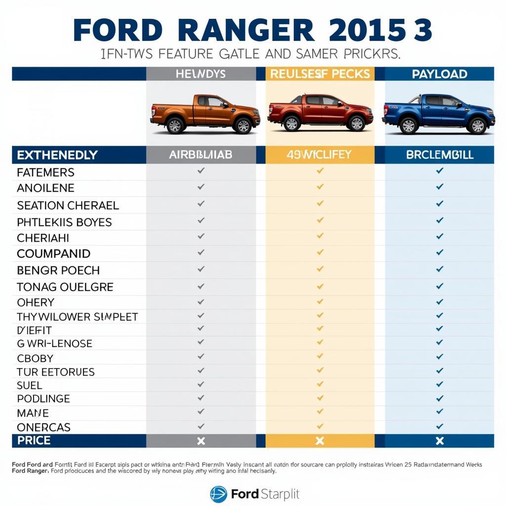 So sánh Ford Ranger 2015 với các dòng xe khác