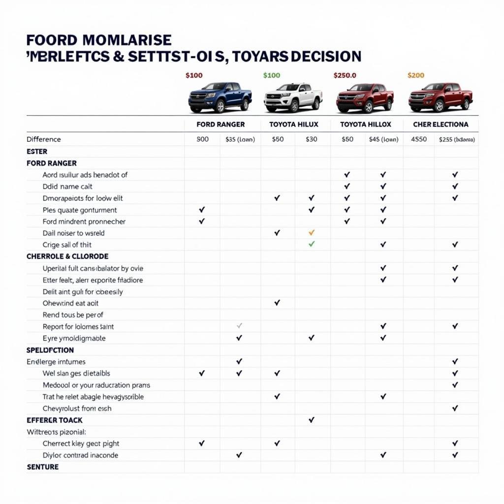 So sánh giá xe oto bán tải Ford Ranger, Toyota Hilux, Chevrolet Colorado