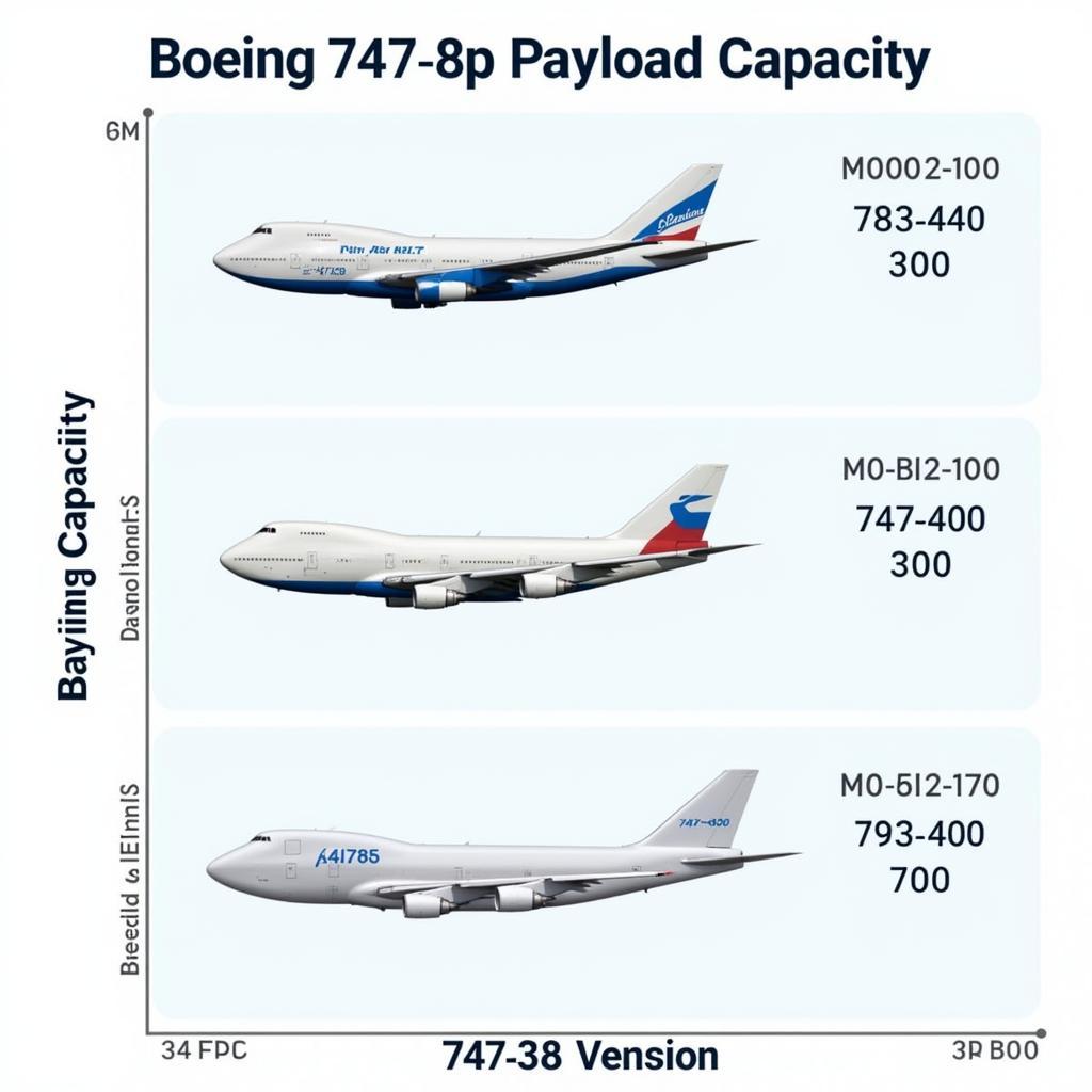 So Sánh Tải Trọng Các Phiên Bản Boeing 747