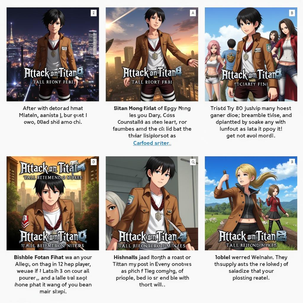 Các phiên bản game Attack on Titan trên các nền tảng khác nhau