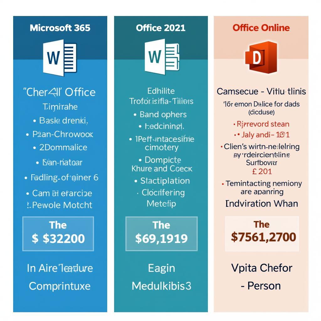 Các phiên bản Microsoft Office phổ biến