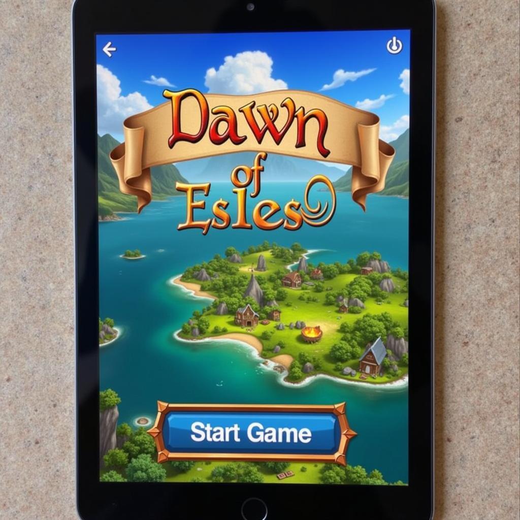 Màn hình chính Dawn of Isles trên iOS