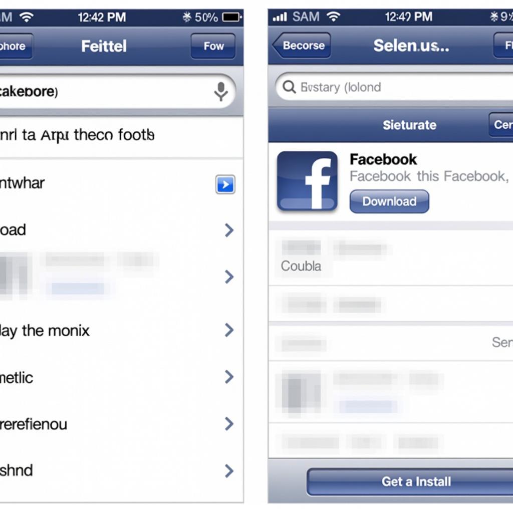 Tải Facebook về điện thoại iPhone 4 qua App Store