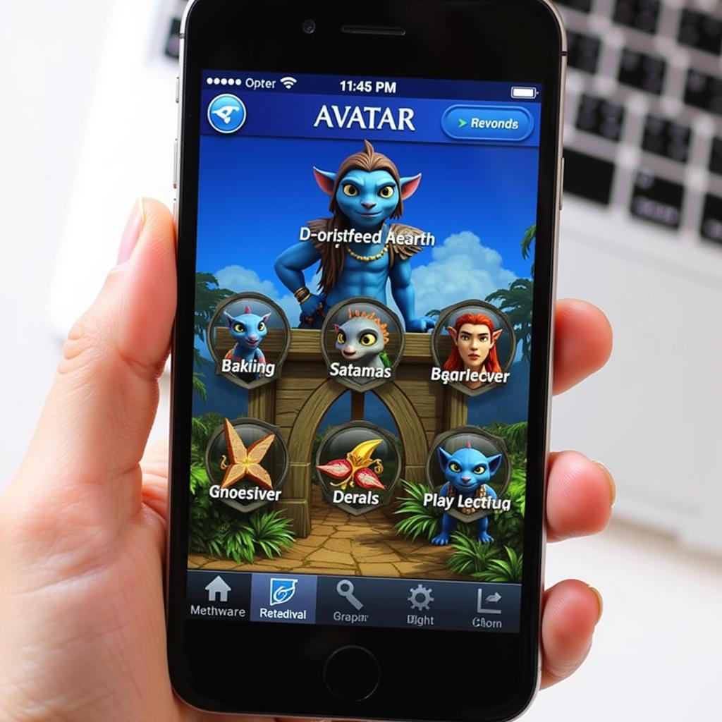 Giao diện game Avatar trên iPhone