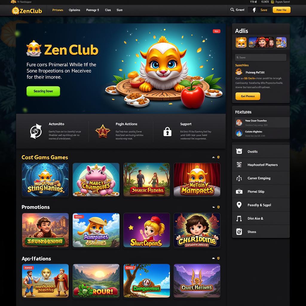 Giao diện game Zen Club