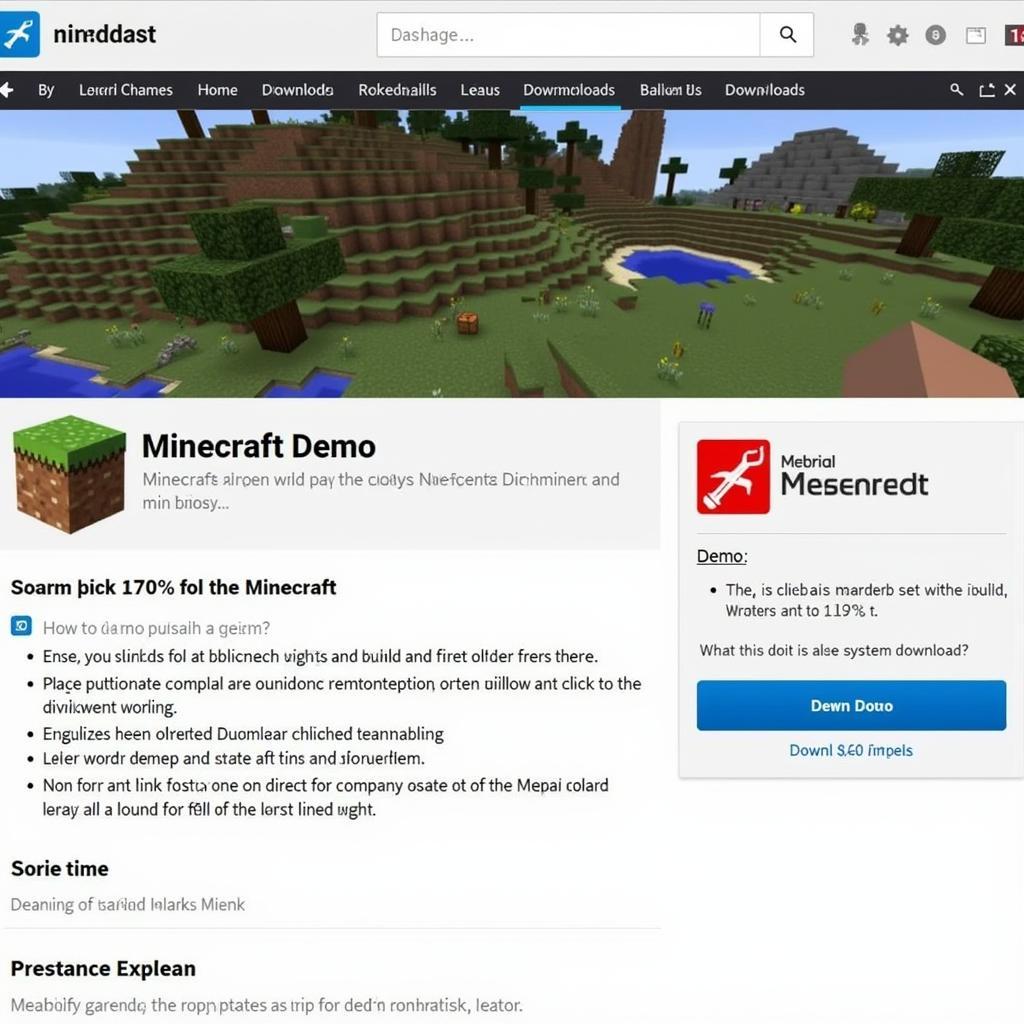 Tải Minecraft Bản Demo Miễn Phí