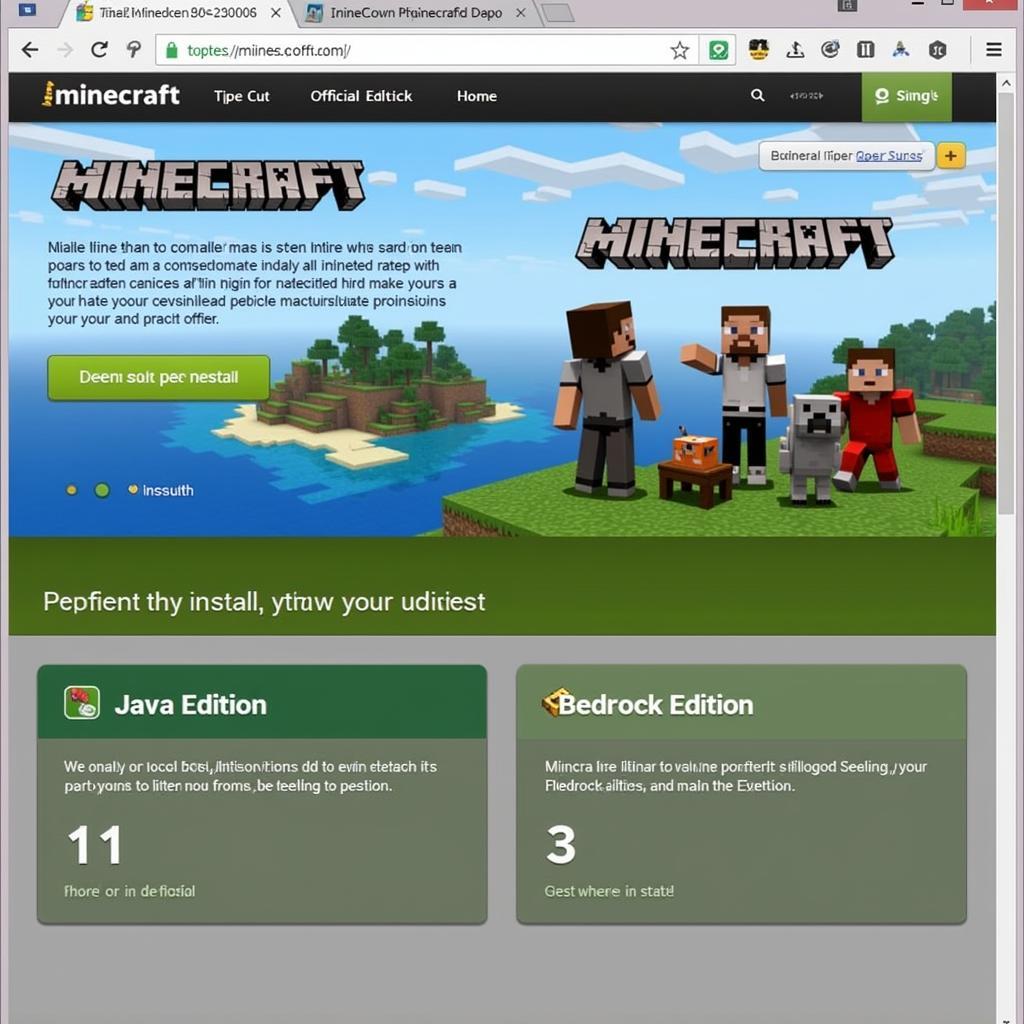 Tải Minecraft trên PC