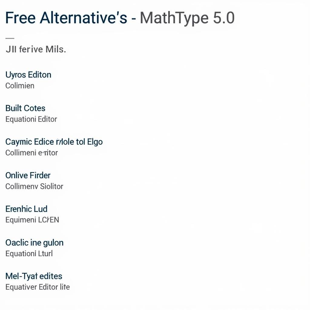 Các lựa chọn thay thế MathType 5.0