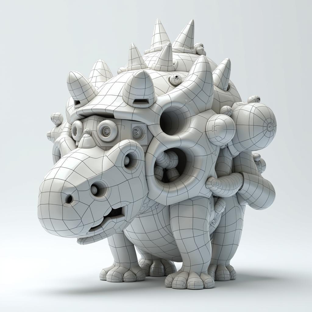 Mô hình 3D được tạo bằng Rhino