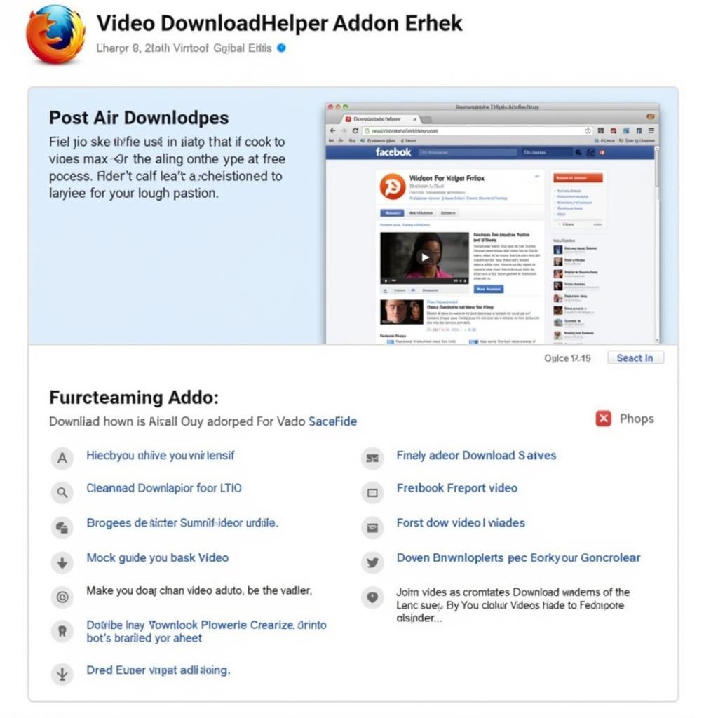 Addon Tải Video Facebook Firefox: Video DownloadHelper