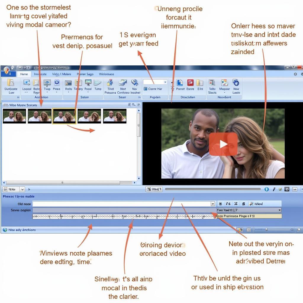 Giao diện Windows Movie Maker