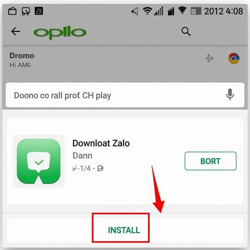 Tải Zalo về điện thoại Oppo qua CH Play