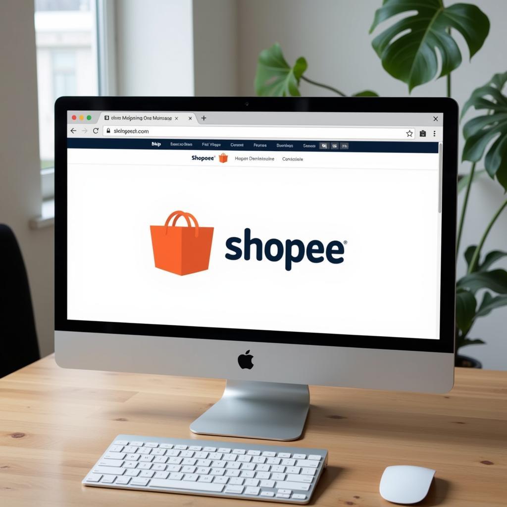 Truy cập Shopee trên trình duyệt web