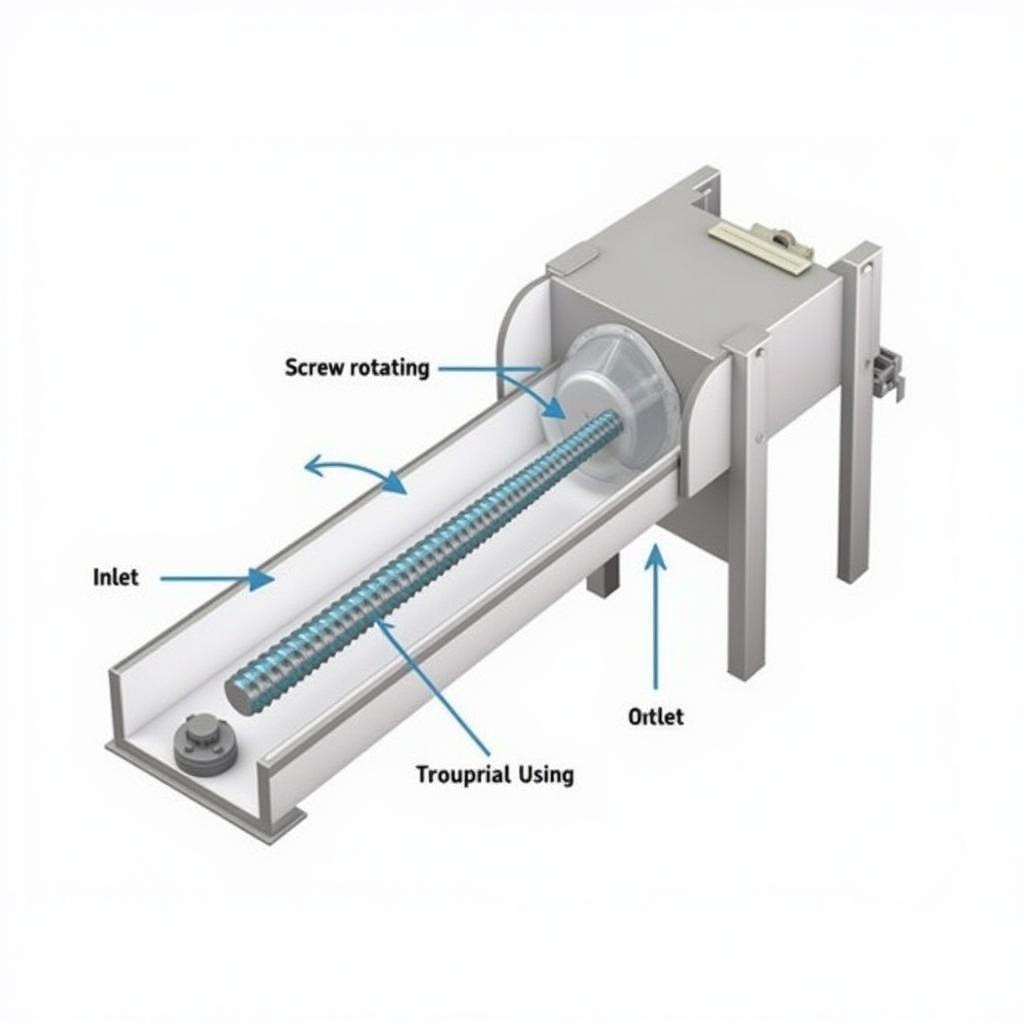 Nguyên lý hoạt động của vít tải cấp liệu