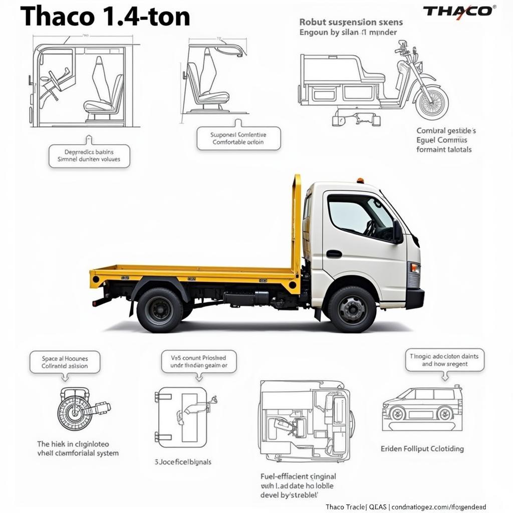 Ưu điểm xe tải 1.4 tấn Thaco