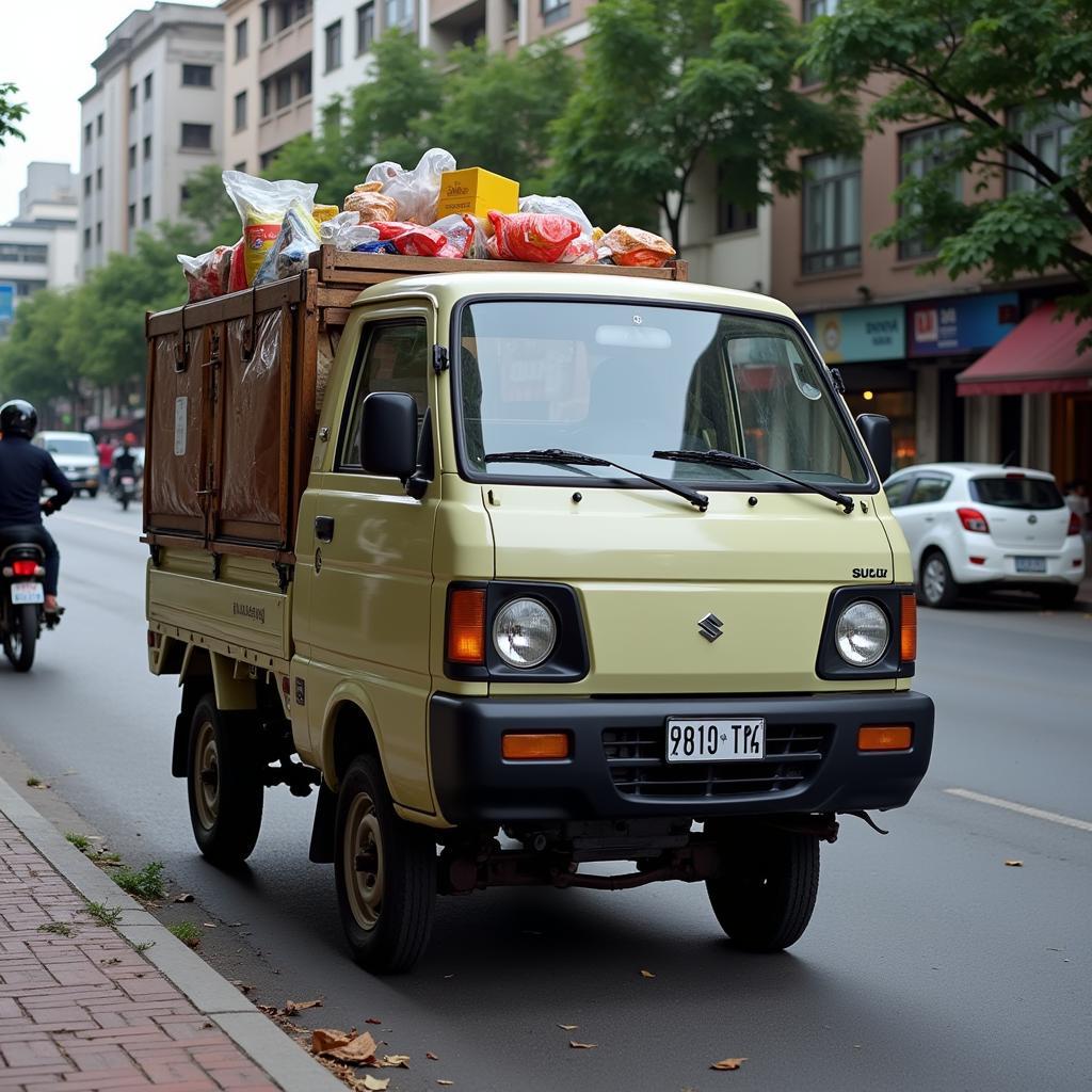 Xe tải Suzuki 500kg cũ tại Hà Nội vận chuyển hàng hóa