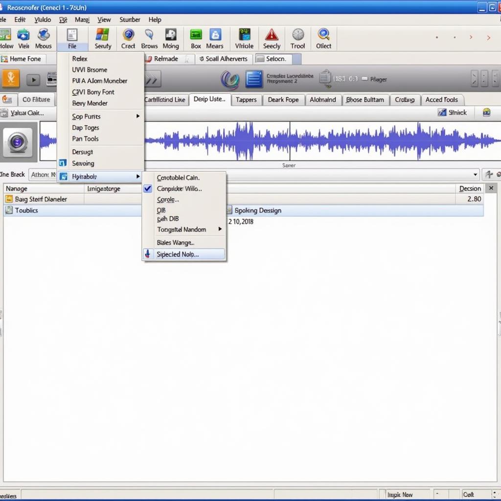 Giao diện chính của Audacity