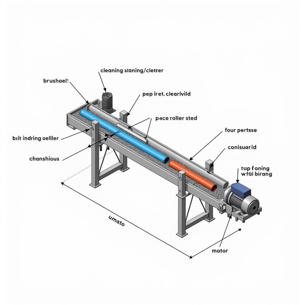 Cấu tạo chi tiết của băng tải làm sạch máy cấp than