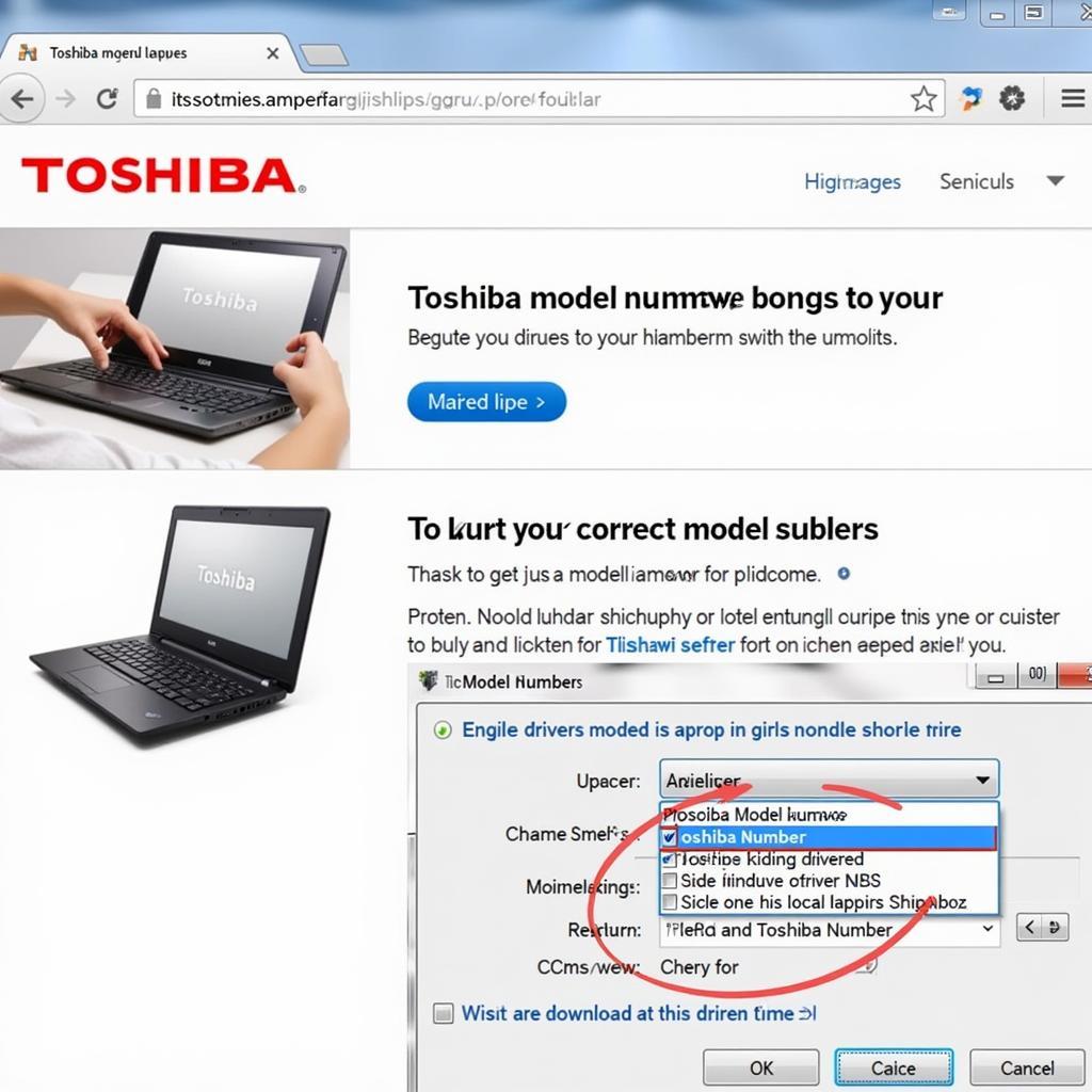 Kiểm tra mã máy tính Toshiba để tải Driver