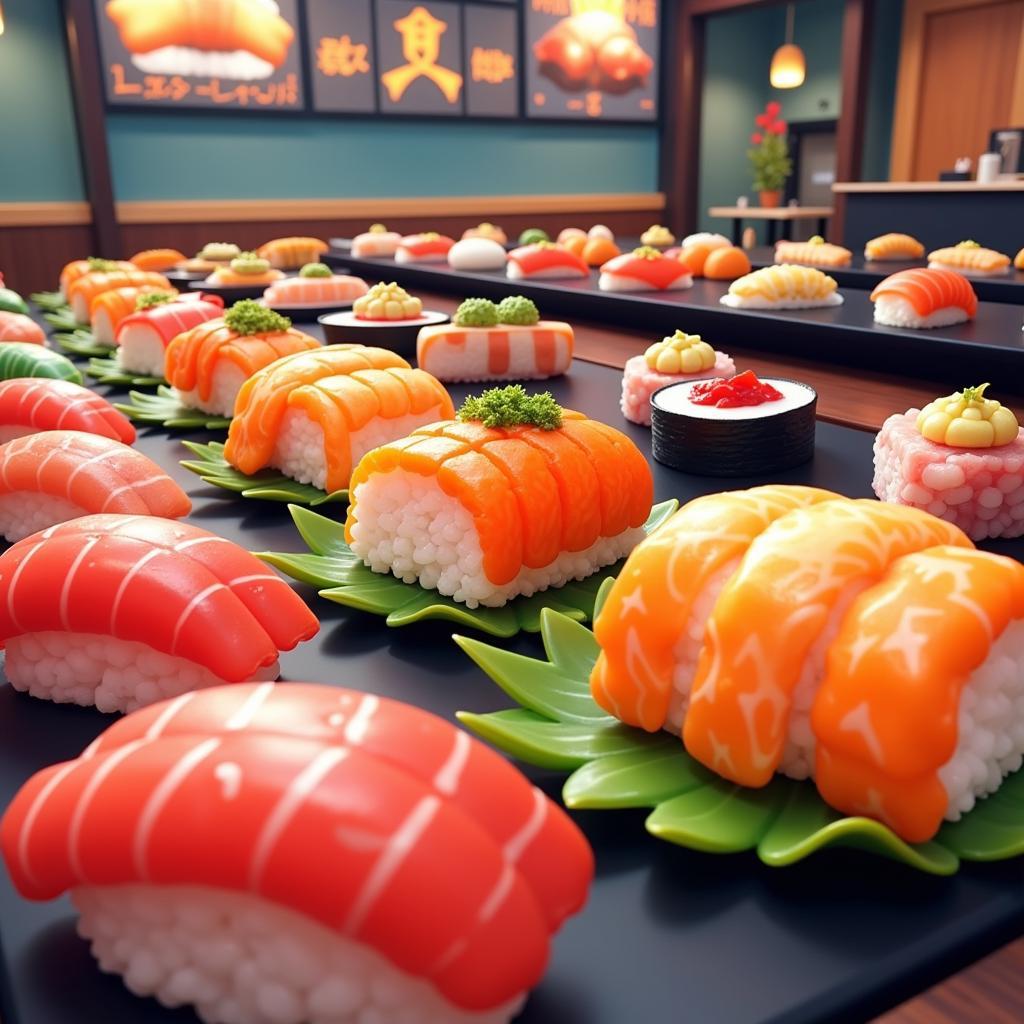 Trải nghiệm game băng tải sushi hấp dẫn và thú vị