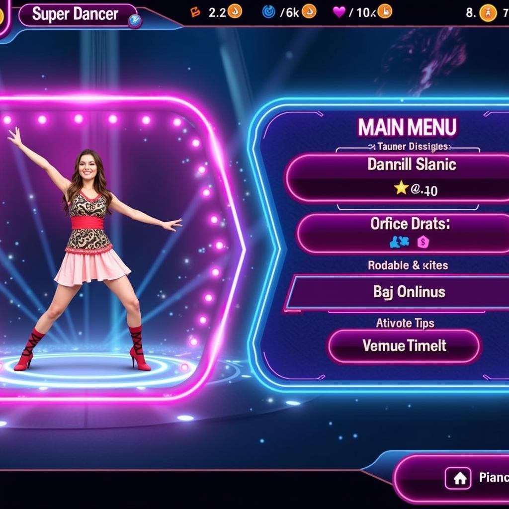 Giao diện game Super Dancer VN