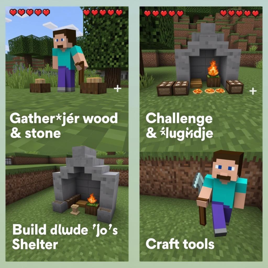 Minecraft PE Chế Độ Sinh Tồn