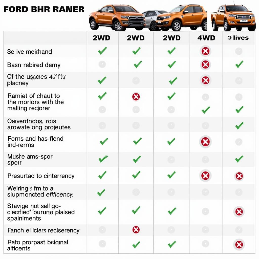 So sánh Ford Ranger 2014 một cầu và hai cầu