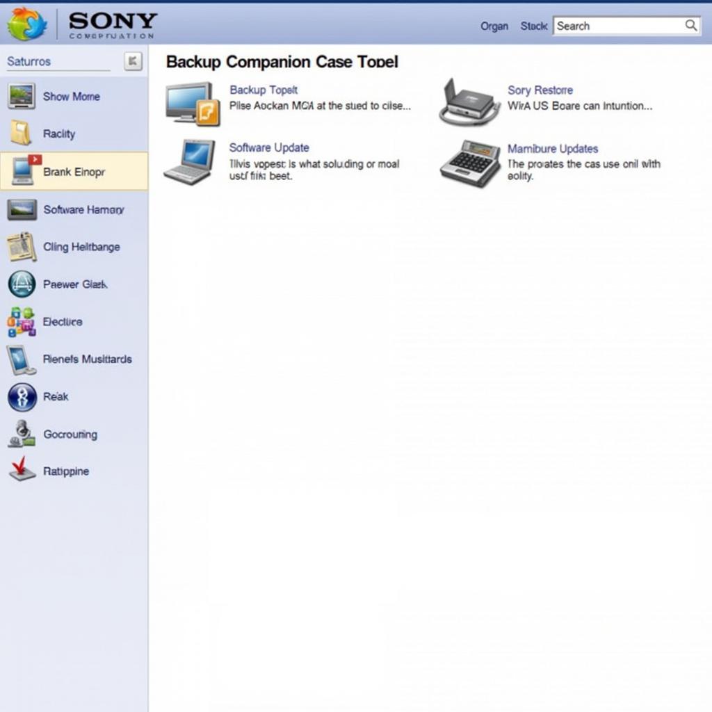 Giao diện Sony Companion