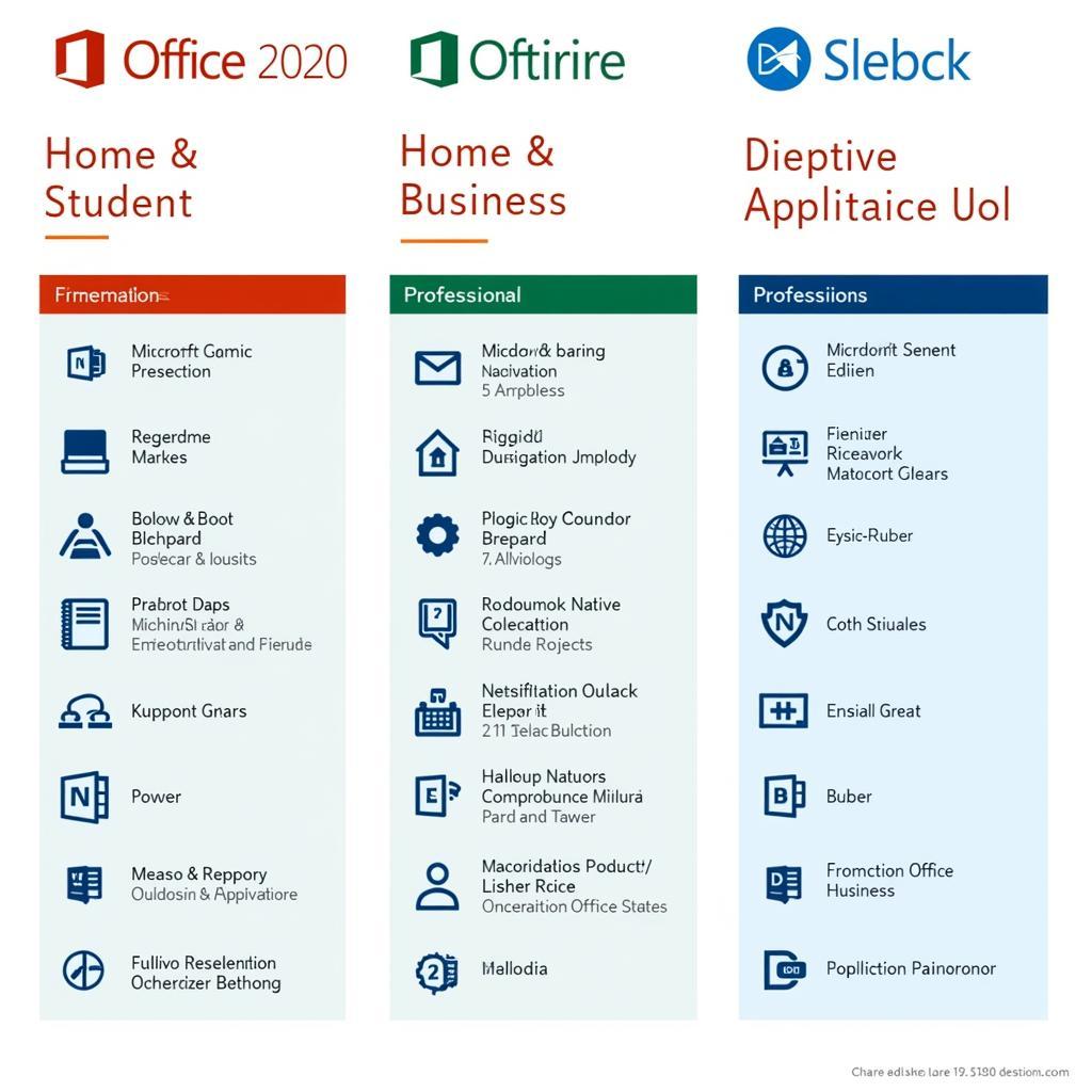 Các phiên bản Office 2020