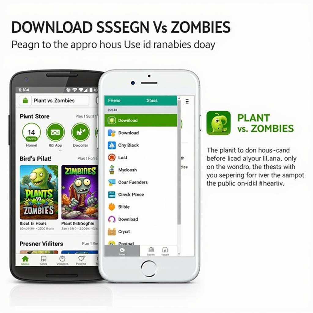 Downloading Plant vs Zombie on Mobile