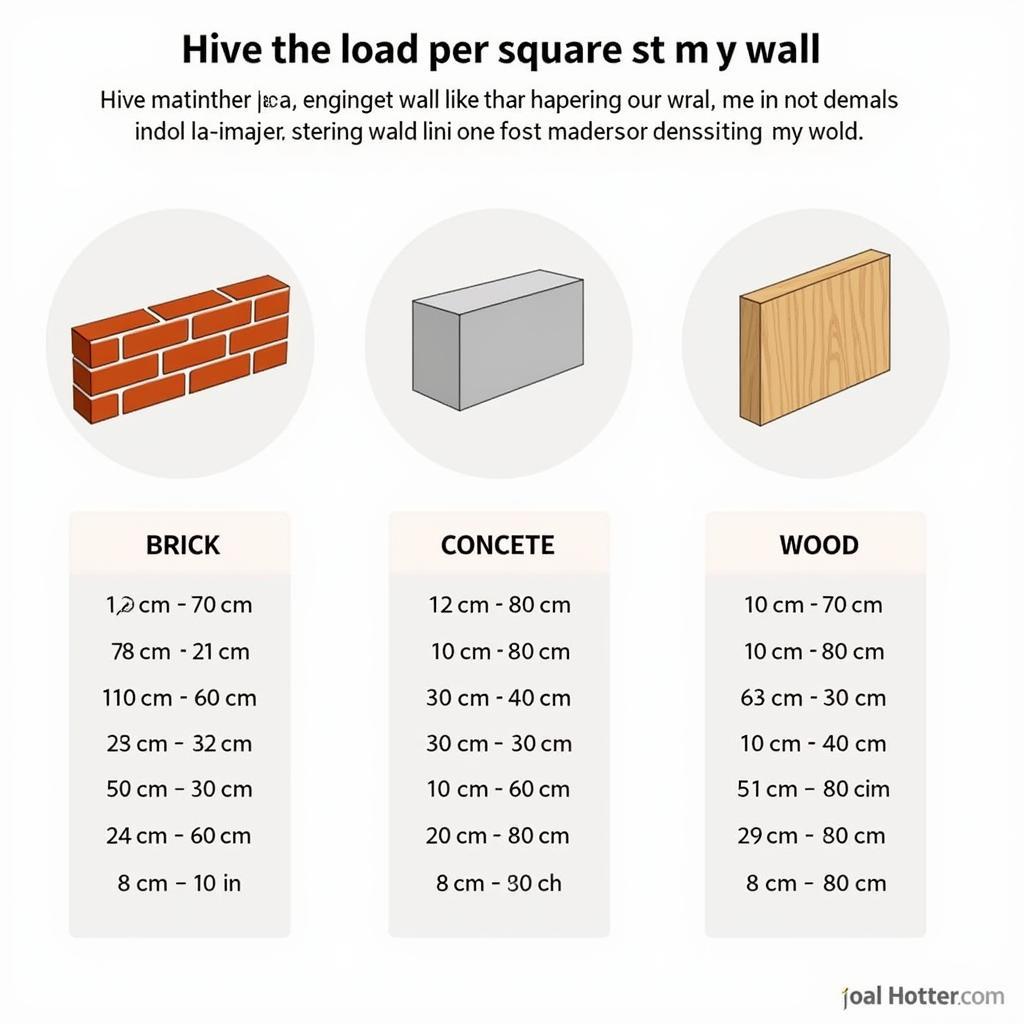 Ảnh hưởng của vật liệu đến tải trọng 1m2 tường