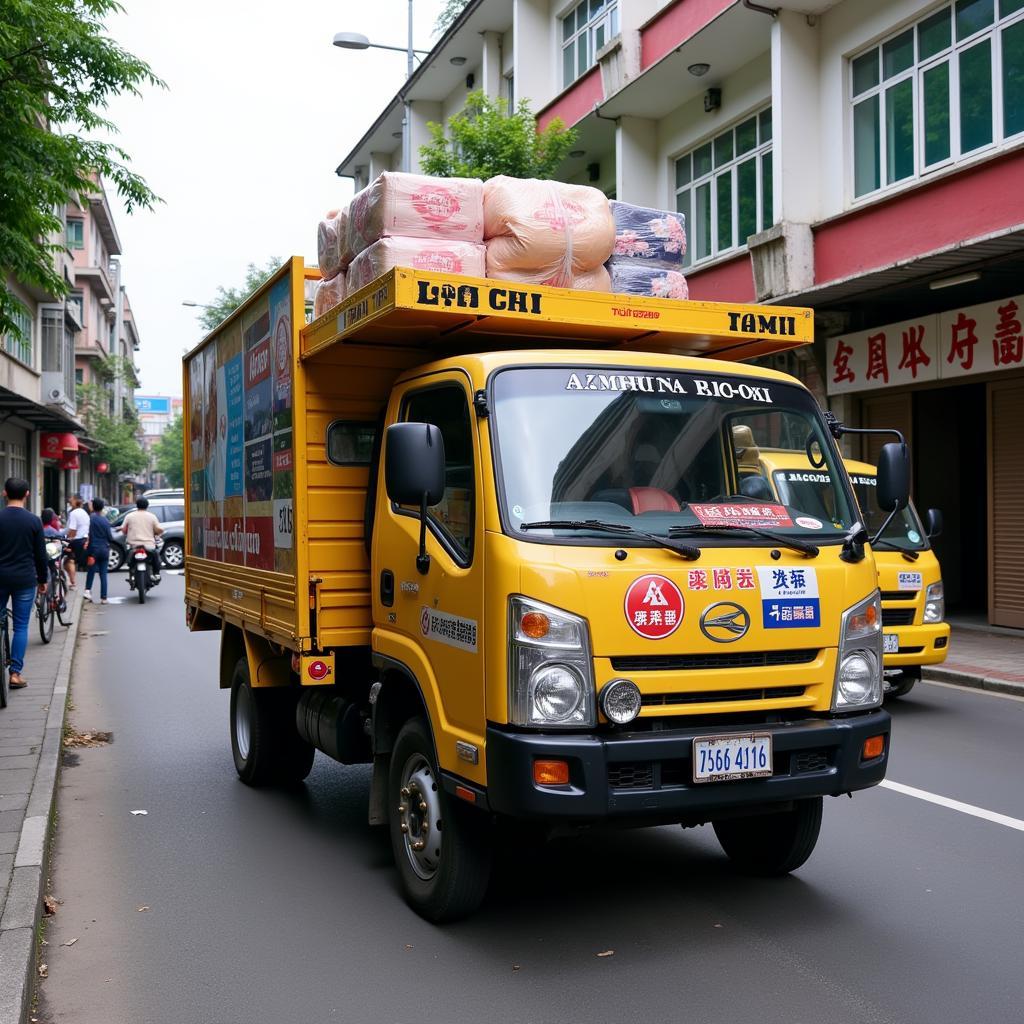 Taxi tải Lào Cai vận chuyển hàng hóa