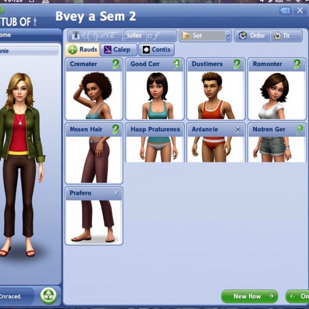 The Sims 2 Tùy Chỉnh Nhân Vật