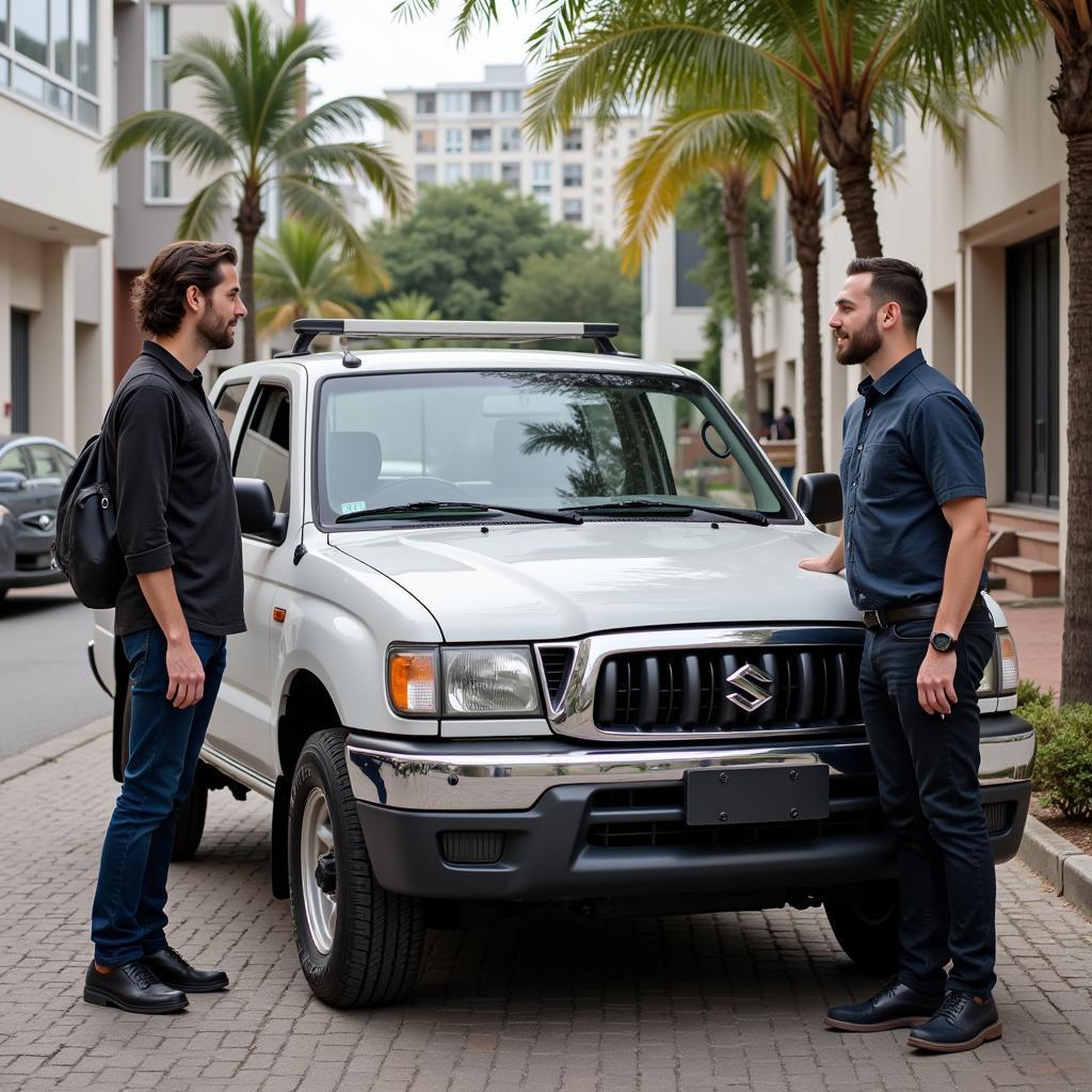 Negotiating the price of a used Suzuki pickup truck