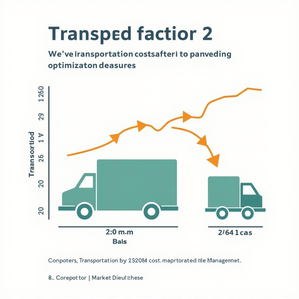 Tối ưu chi phí vận tải: Hình ảnh minh họa một biểu đồ thể hiện sự giảm chi phí vận tải sau khi áp dụng các biện pháp tối ưu hóa, nhấn mạnh lợi ích của việc quản lý chi phí hiệu quả.