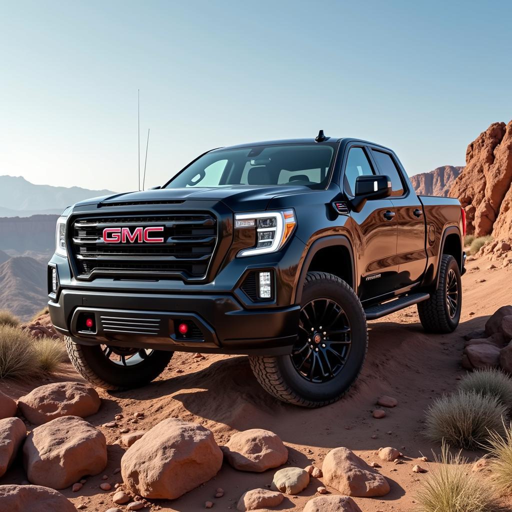 Xe GMC bán tải mạnh mẽ trên địa hình off-road