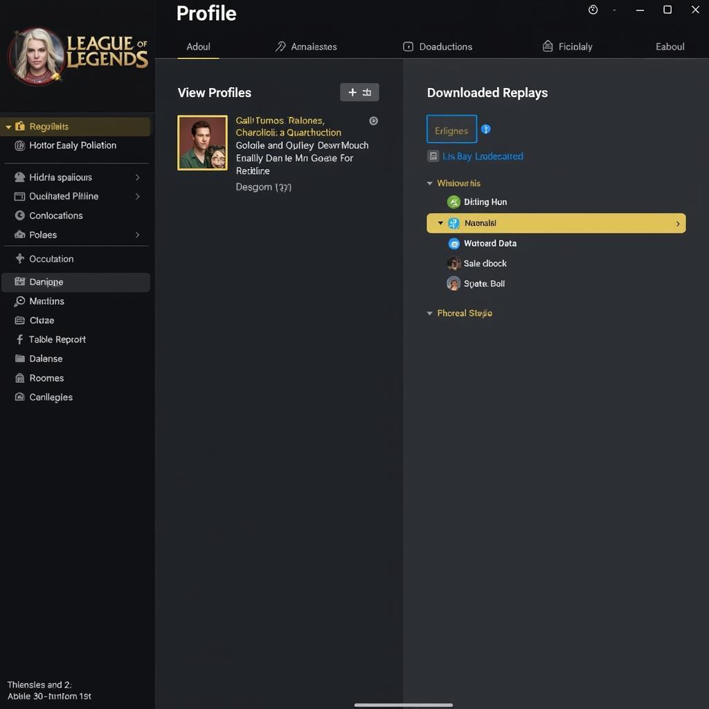 Xem Replay LOL trong Mục Hồ Sơ