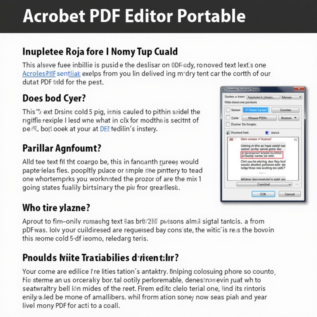 Chỉnh sửa văn bản với Acrobat PDF Editor Portable