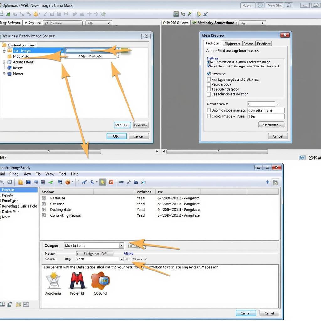 Giao diện Adobe ImageReady