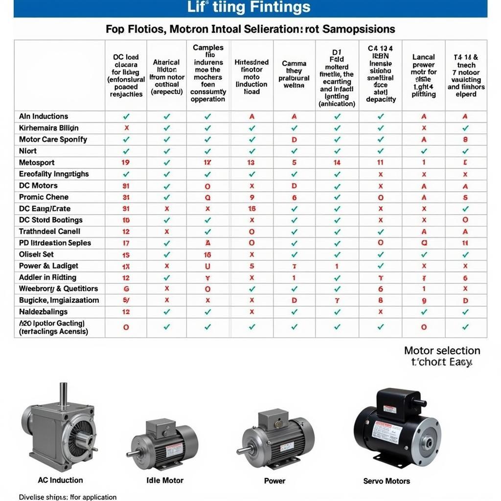 Bảng chọn motor cho tải trọng nâng - Hướng dẫn chi tiết và ví dụ thực tế