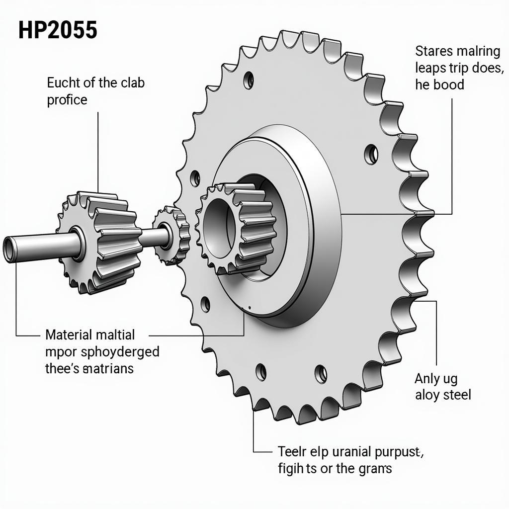 Cấu tạo bánh răng tải HP2055