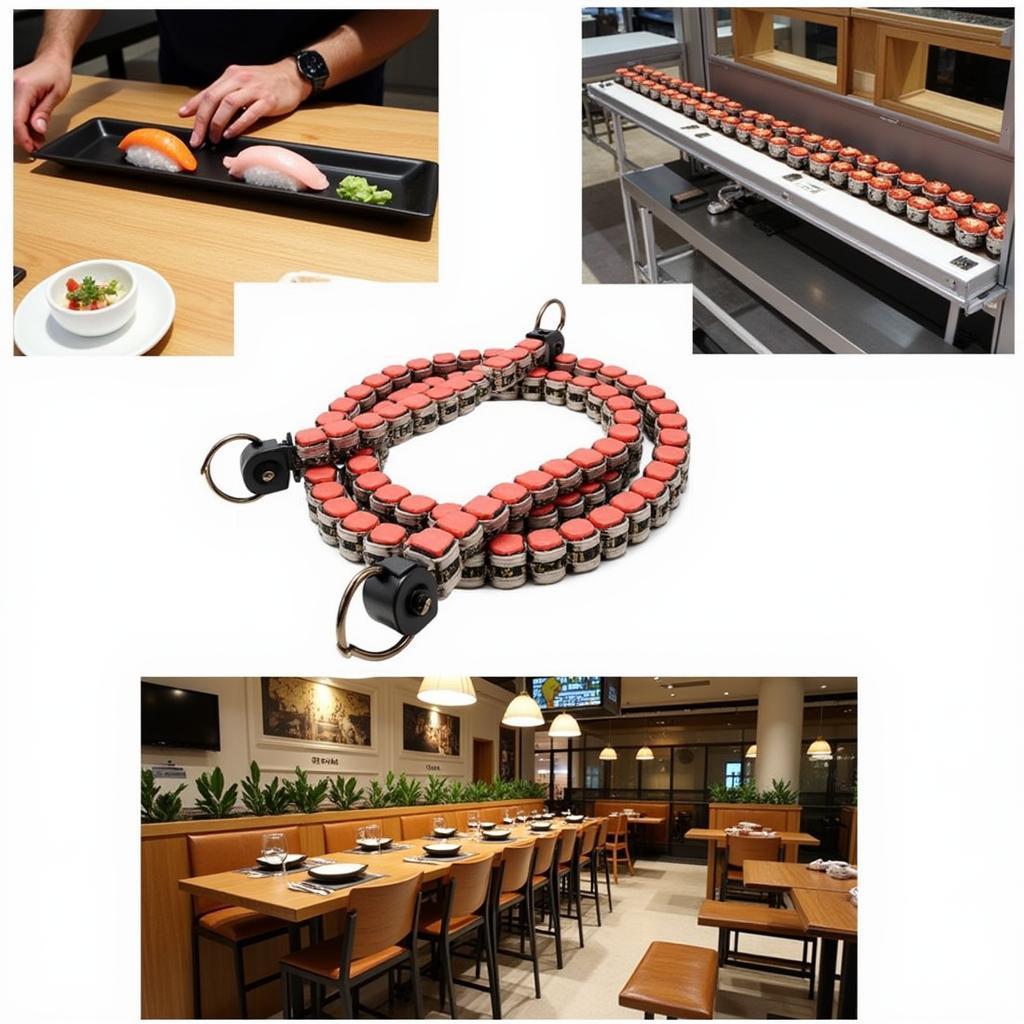 Các loại băng tải sushi belt chain khác nhau