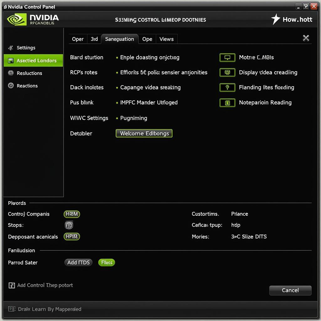 Cài Đặt Nvidia Control Panel